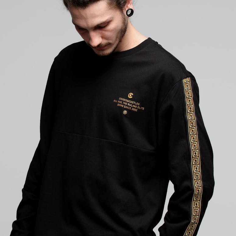 Crooks & Castles Squad Men's Knit LS Tee Black