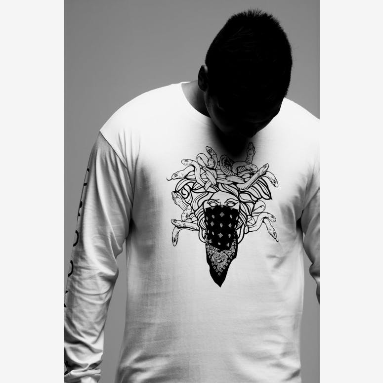 Crooks & Castles Ghostin Knit LS Tee White/Black