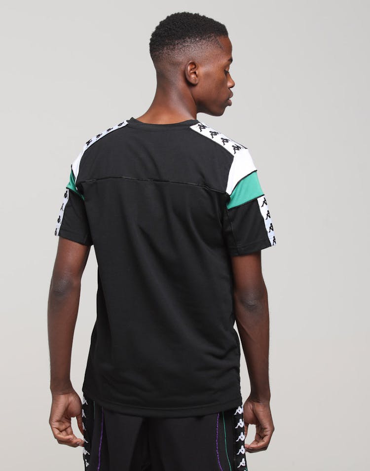 KAPPA 222 Banda Arar Slim SS Tee Black/White/Green