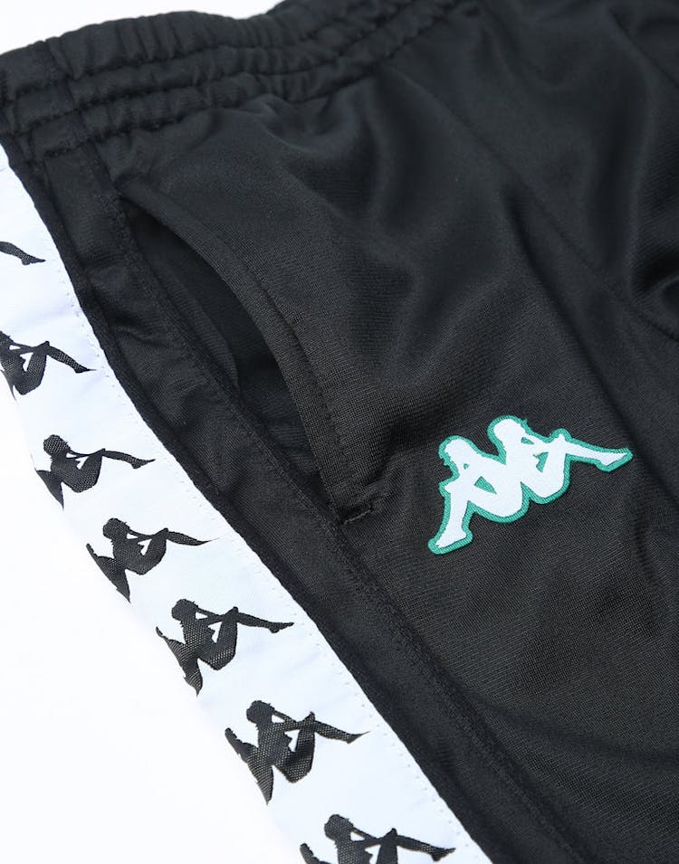 Kappa Kids 222 Banda Mems Slim Pants Black/Green/White