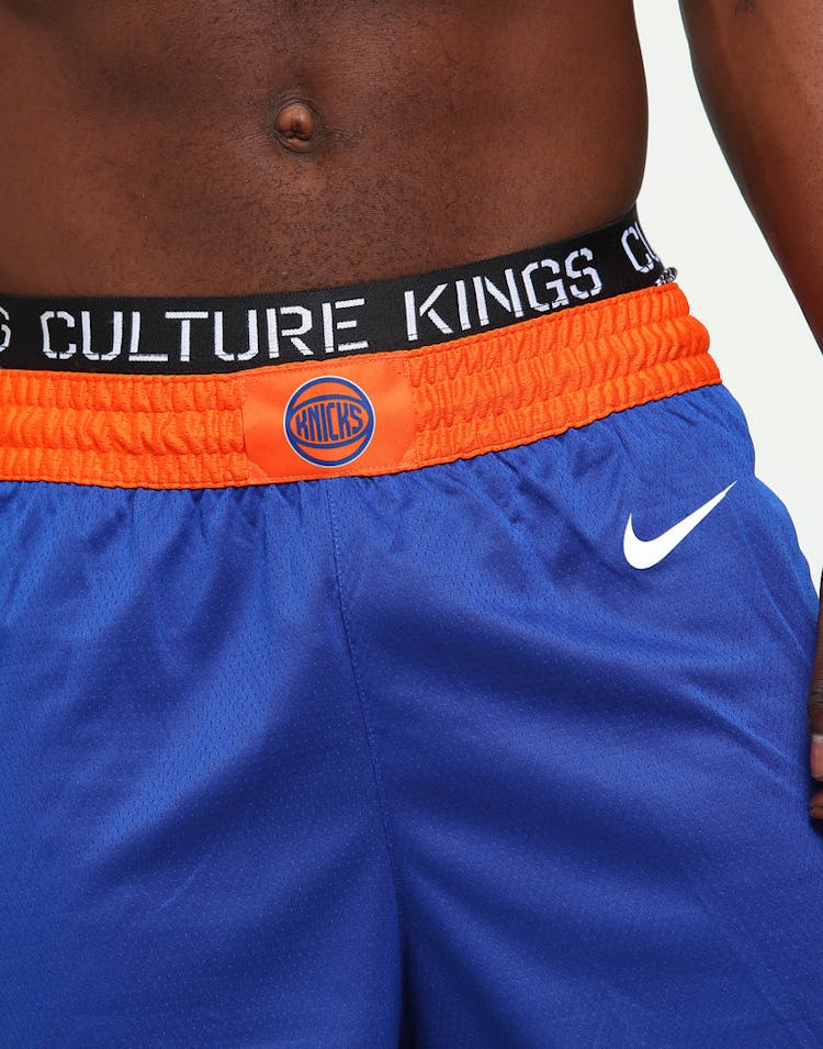 New York Knicks Nike Icon Edition Swingman Shorts Blue/Orange/White