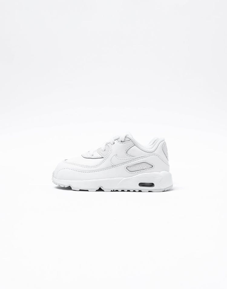 Nike Air Max 90 Leather Toddler Shoe White/White