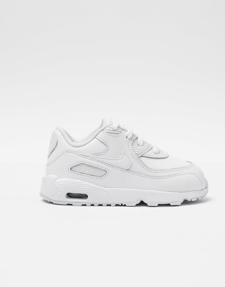 Nike Air Max 90 Leather Toddler Shoe White/White