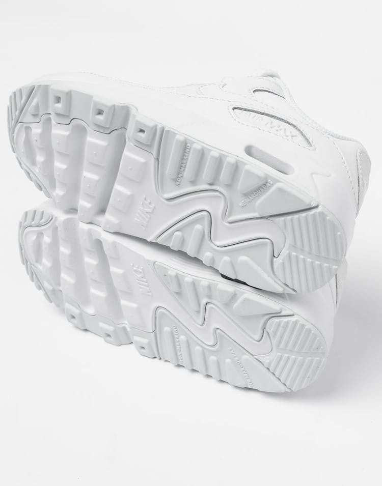 Nike Air Max 90 Leather Toddler Shoe White/White