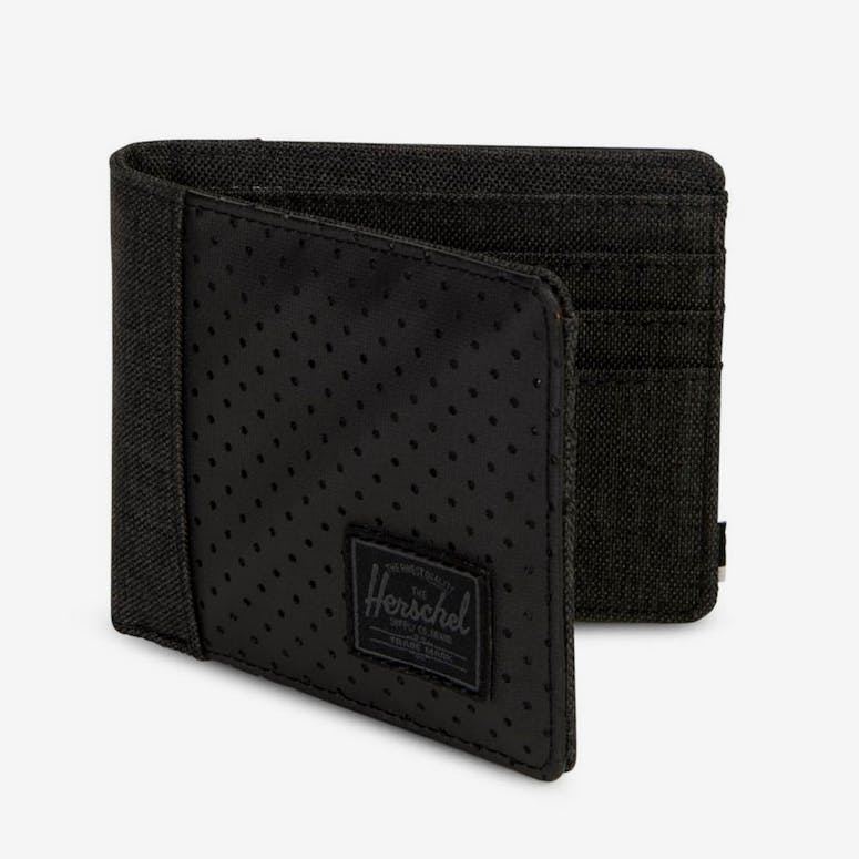HERSCHEL BAG CO EDWARD RFID CROSSHATCH WALLET Black