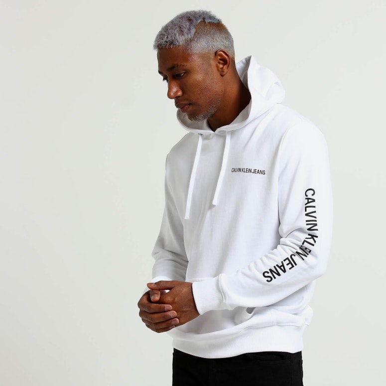 Calvin Klein Institutional Logo Reg Hood White
