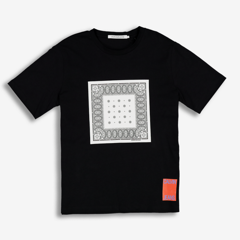 Calvin Klein Bandana Graphic Regular Tee Black