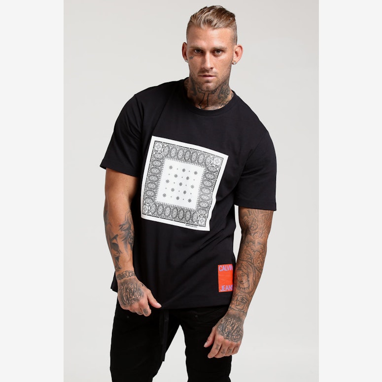 Calvin Klein Bandana Graphic Regular Tee Black