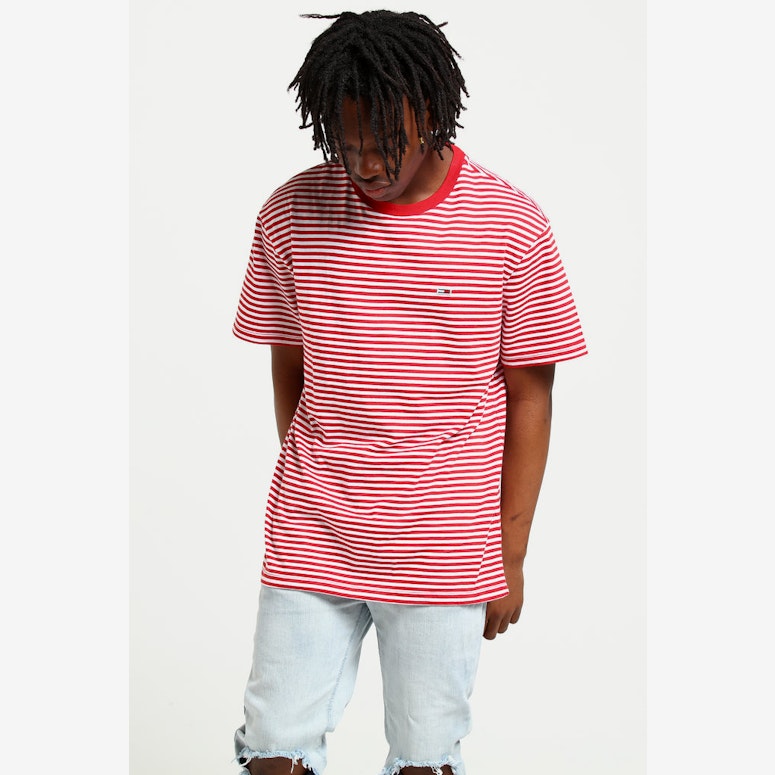 Tommy Jeans TJM Tommy Classics Stripe Tee Deep Red