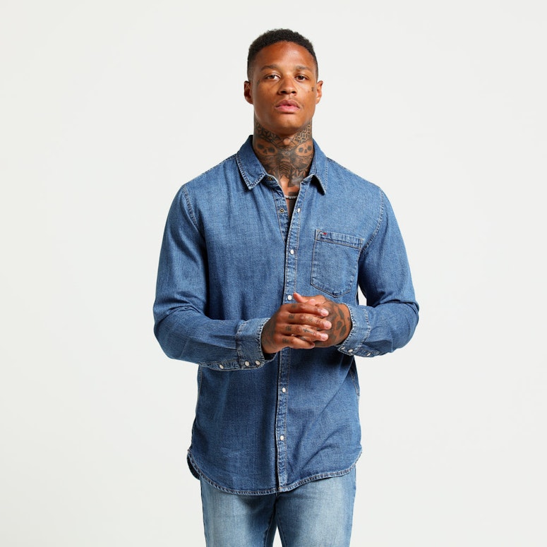 Tommy Jeans Classic Denim Shirt Indigo