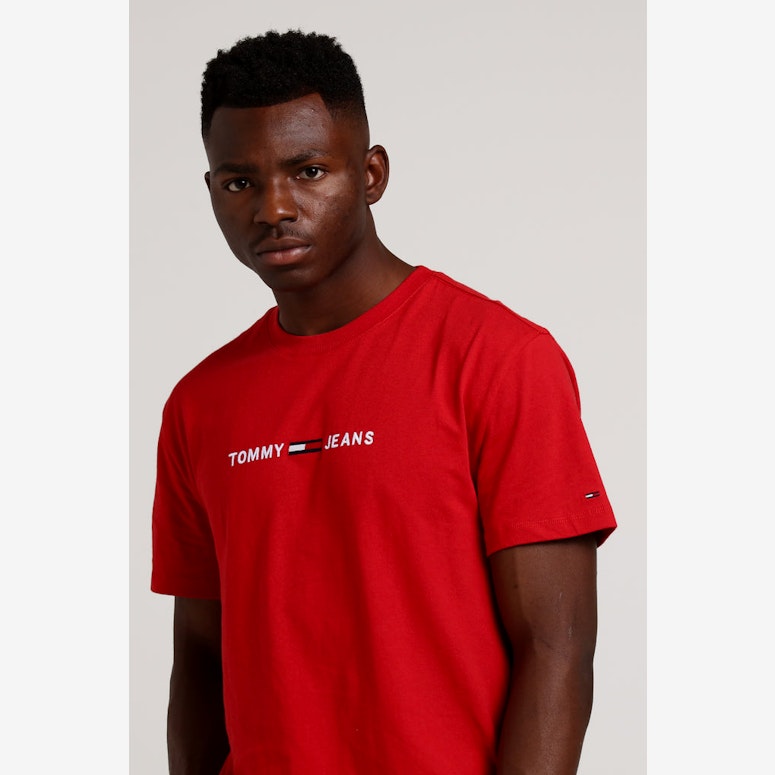 Tommy Jeans TMJ Small Text Tee Scarlet