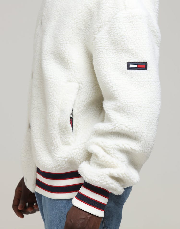 Tommy Jeans TJM Teddy Bomber Classic White