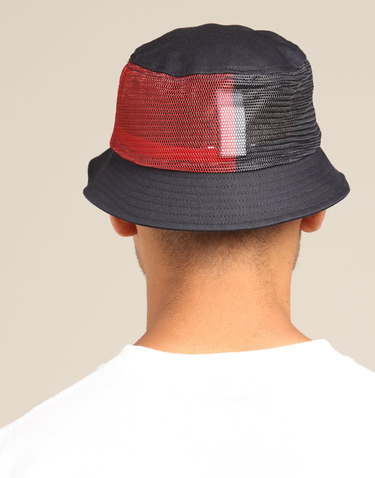 Tommy Jeans TJM Heritage Bucket Hat Navy/Red