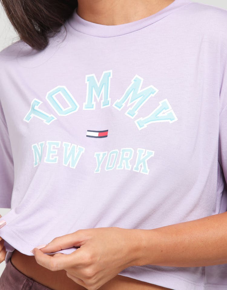 Tommy Jeans Women's TJW Collegiate Tee Lilac