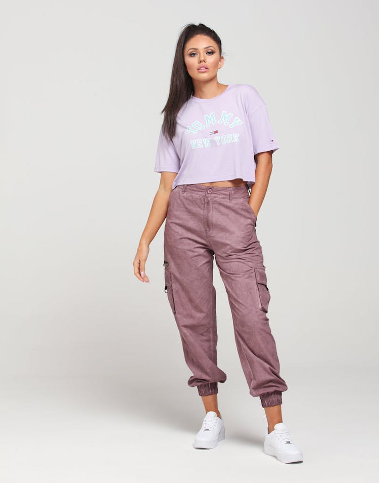 Tommy Jeans Women's TJW Collegiate Tee Lilac