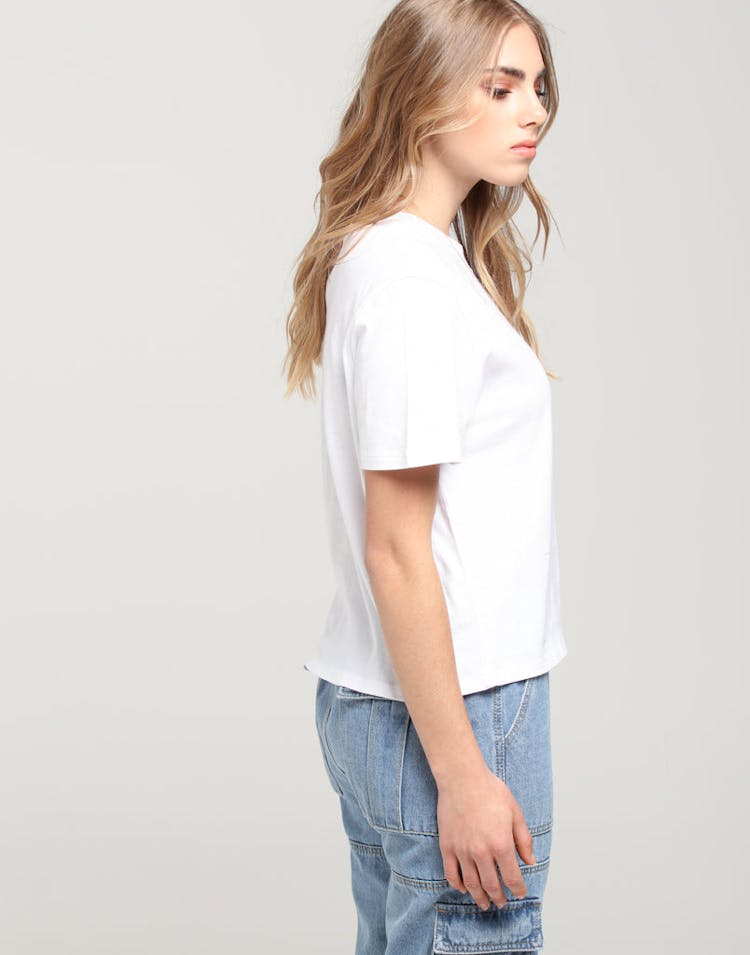 Tommy Jeans Women's TJW Embroidery Graphic Tee Classic White