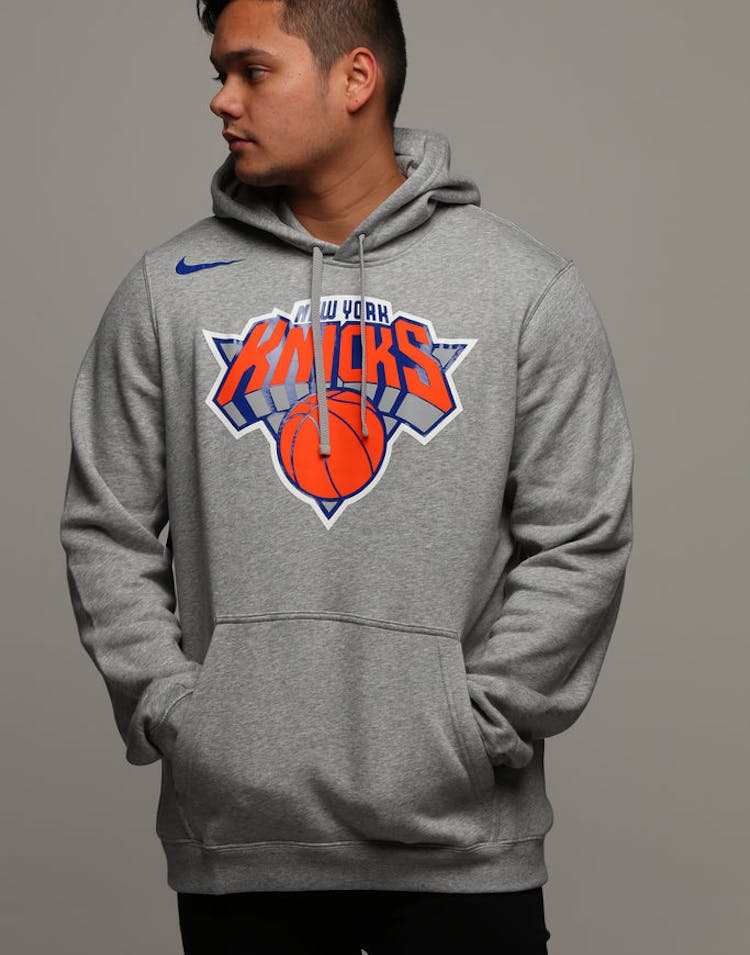 New York Knicks Nike Fleece Hoodie Grey Heather