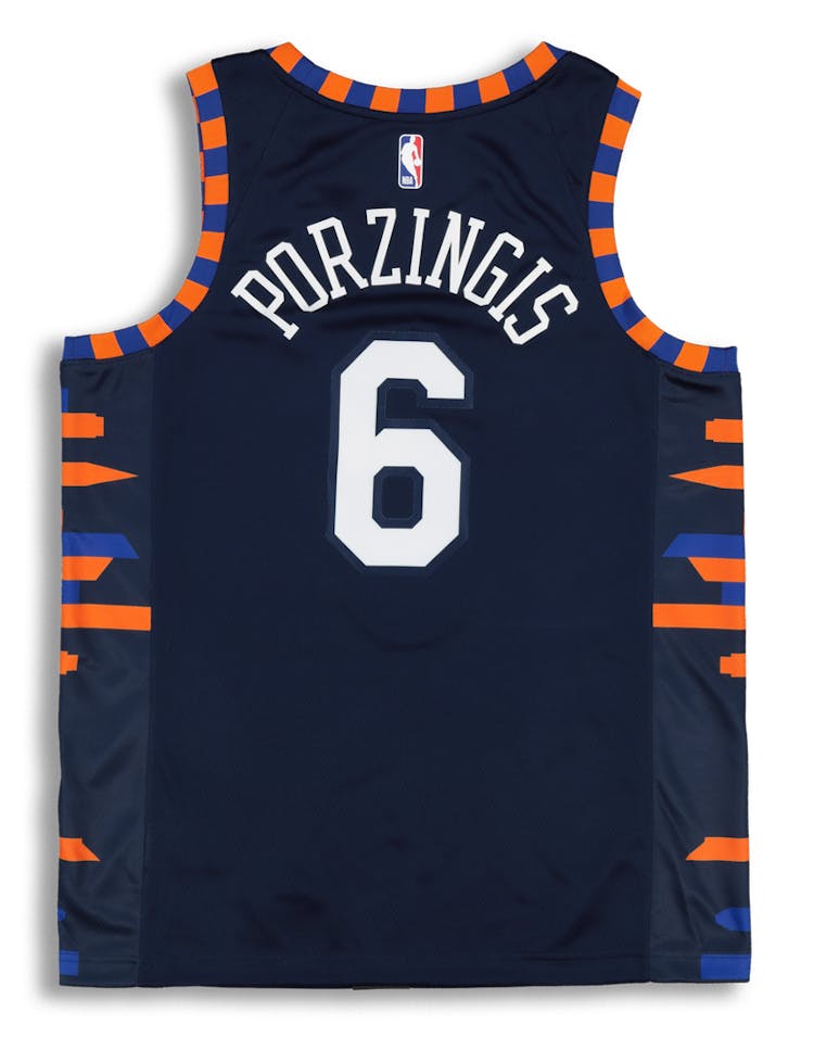 Nike New York Knicks Kristaps Porziņģis #6 City Edition Swingman NBA Jersey Navy