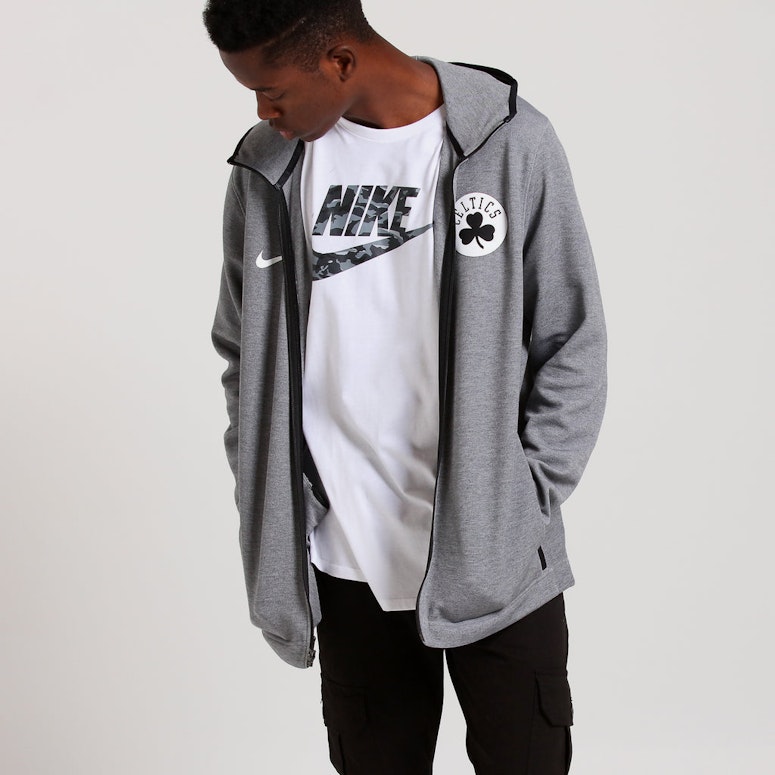 Nike Boston Celtics Dry Showtime Hoodie Heather/Black/White
