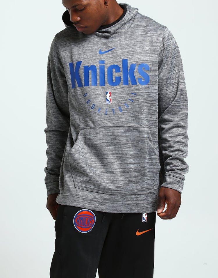 Nike New York Knicks Spotlight Hoodie Pull Over Carbon/Blue/Black