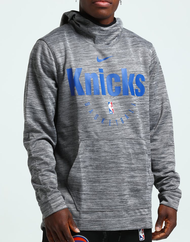 Nike New York Knicks Spotlight Hoodie Pull Over Carbon/Blue/Black