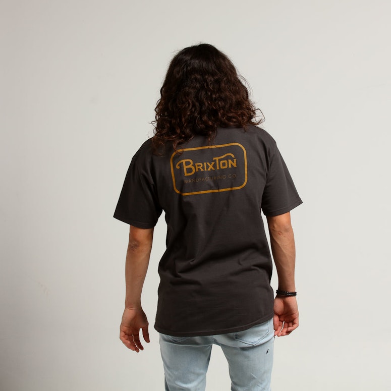 Brixton Grade S/S Standard Tee Washed Black/Gold