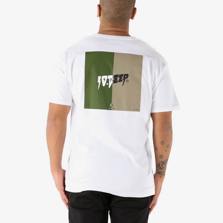 10 Deep Split Tee White