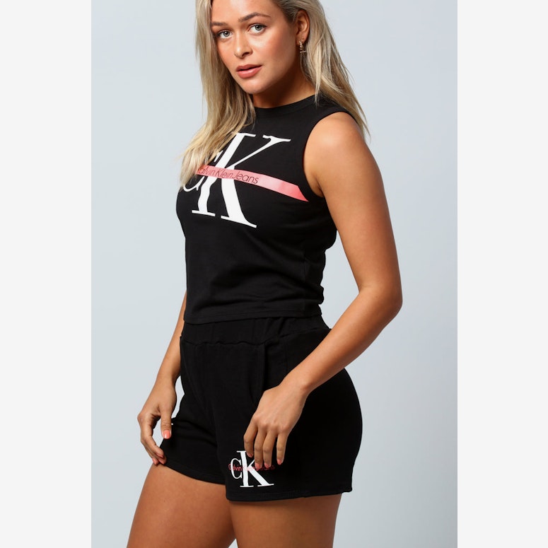 Calvin Klein Women's Monogram Muscle Crop Black