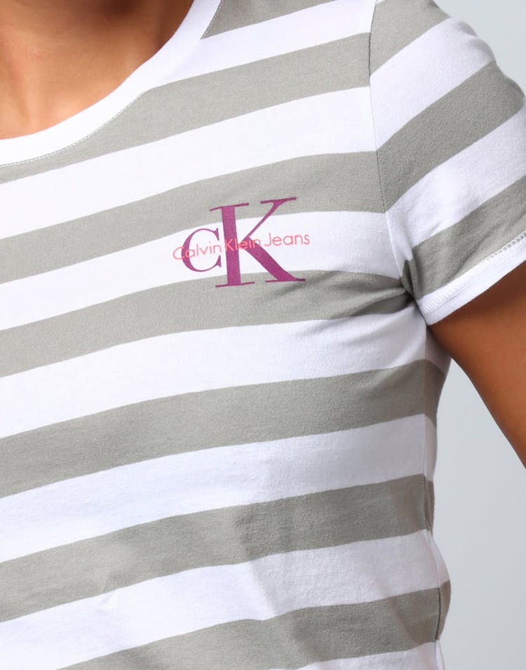 Calvin Klein Women's Monogram Logo S/S White