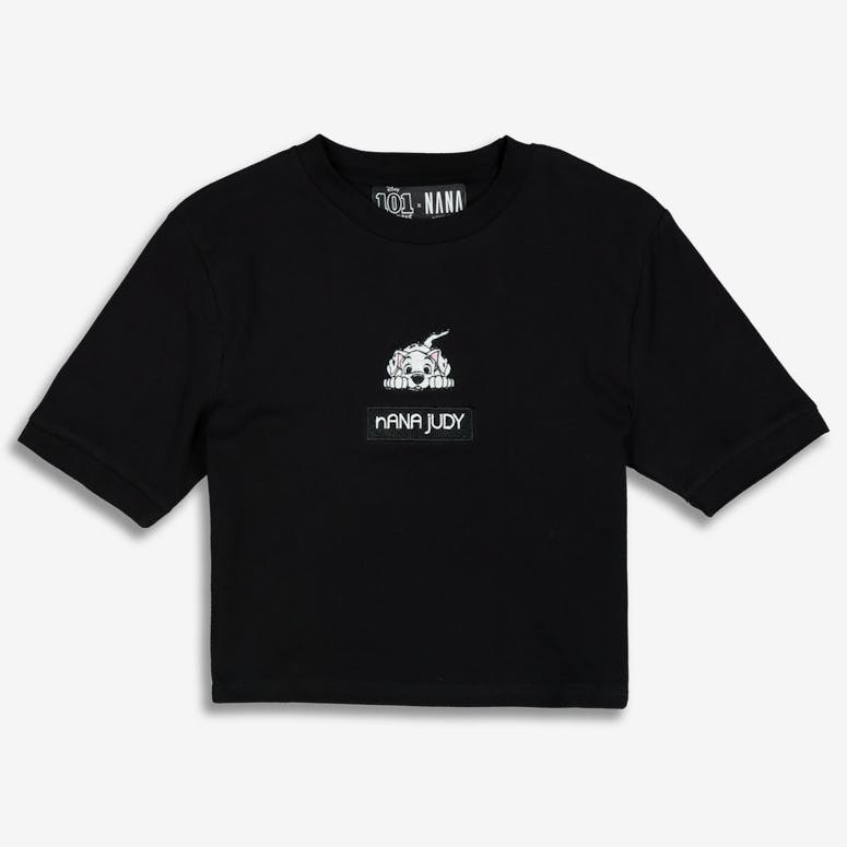 Nana Judy Women's Disney Strand Crop Tee Black