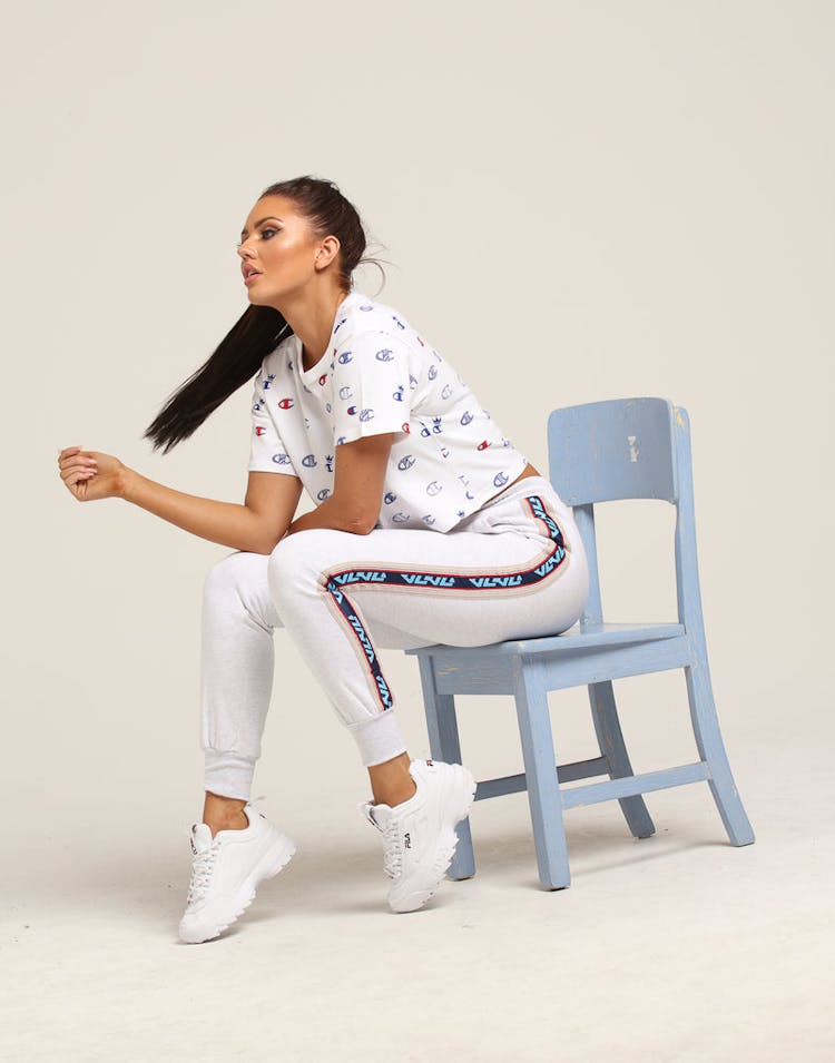 Nana Judy Women's Portal Colour Block Track Pant White Marle