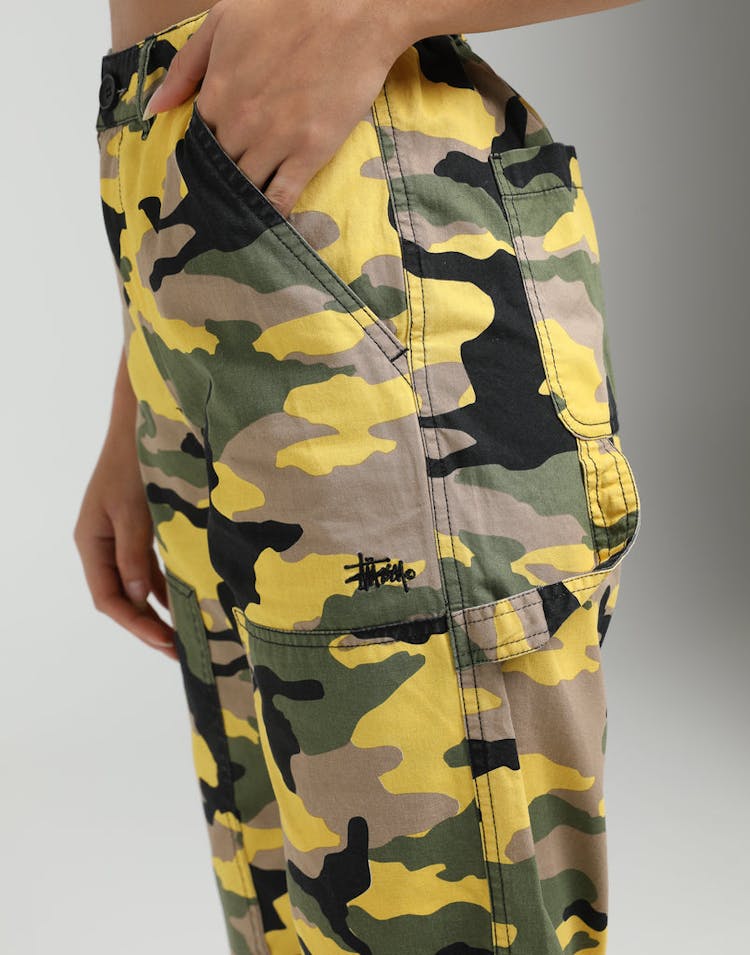 Stussy Women's Fuller Workers Pant Green Camo