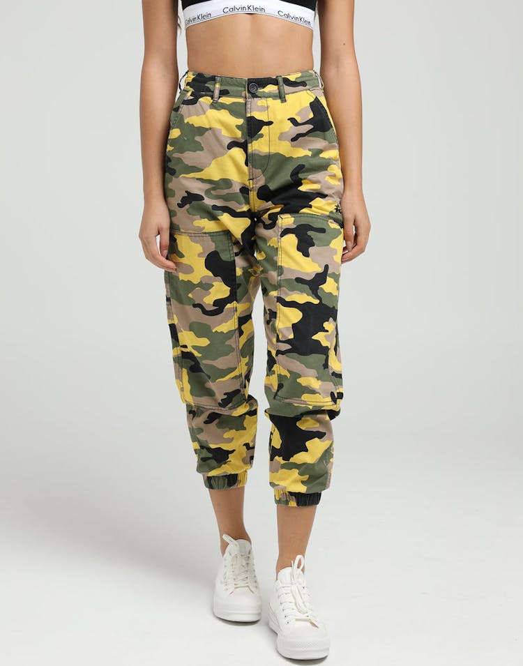 Stussy Women's Fuller Workers Pant Green Camo