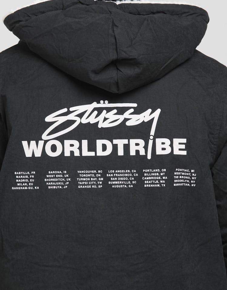 Stussy Reverse Sherpa Jacket Black/Cream
