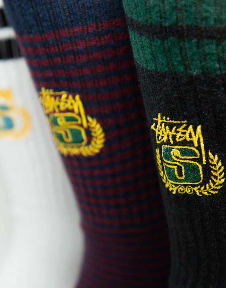 Stussy Crest Stripe Sock Multi-Coloured
