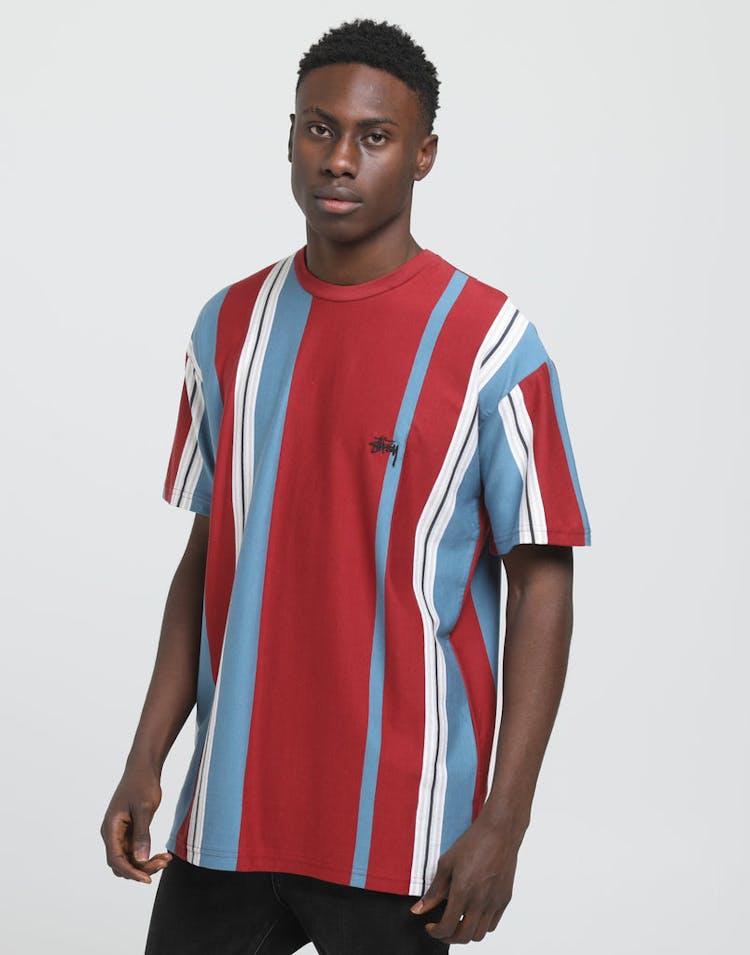 Stussy Stock Vert YD SS Tee Dark Port