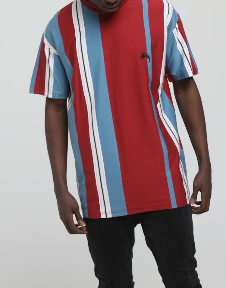 Stussy Stock Vert YD SS Tee Dark Port