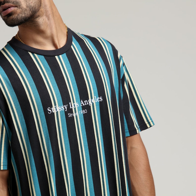 Stussy La Vert Stripe SS Tee Black