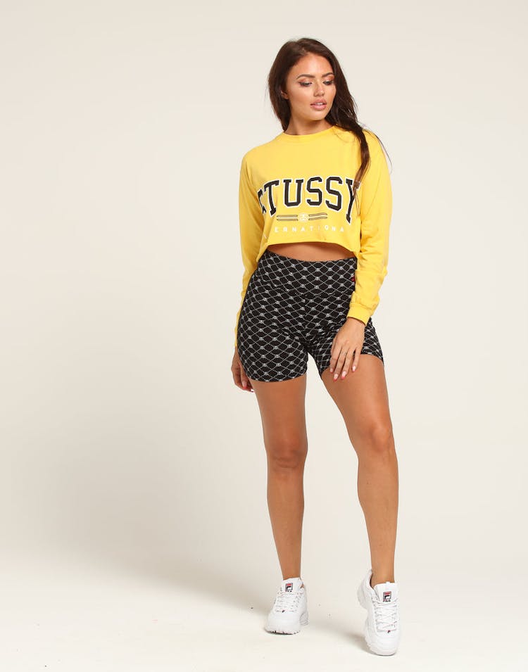Stussy Women's Venice Crop LS Tee Yellow