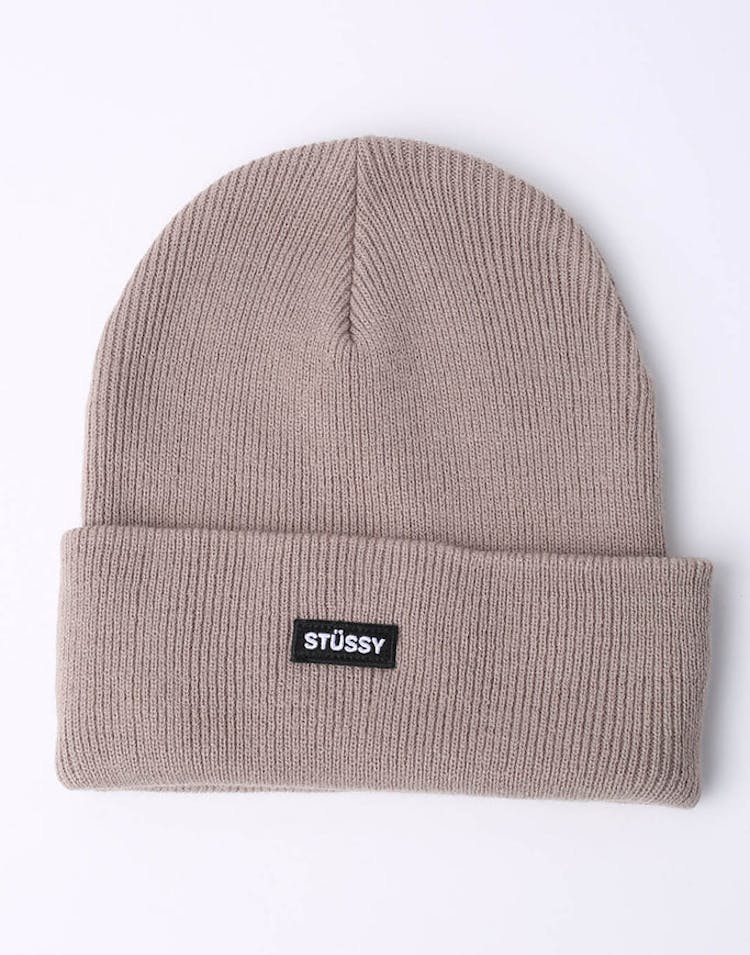 Stussy Badge Cuff Beanie Atmosphere Grey