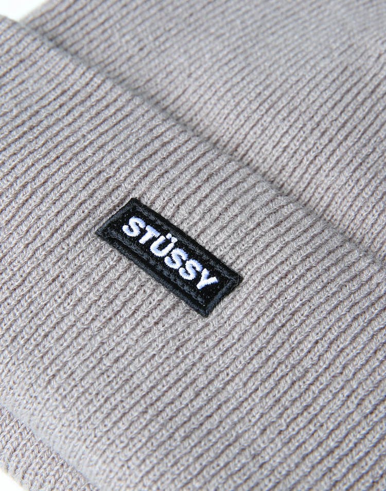 Stussy Badge Cuff Beanie Atmosphere Grey