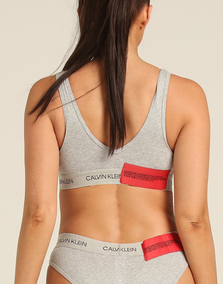 Calvin Klein Women's 1981 LTE Bralette Grey Heather