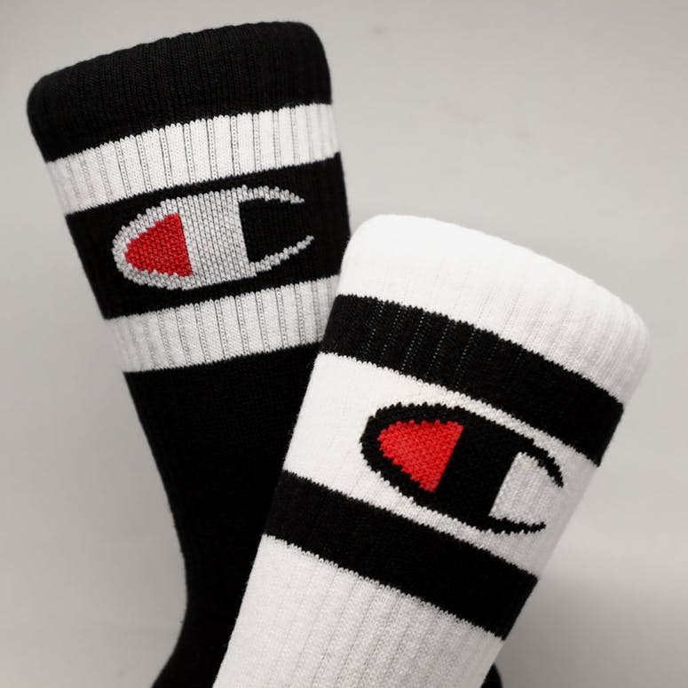 Champion Women's Brand Crew 2Pack Black/White