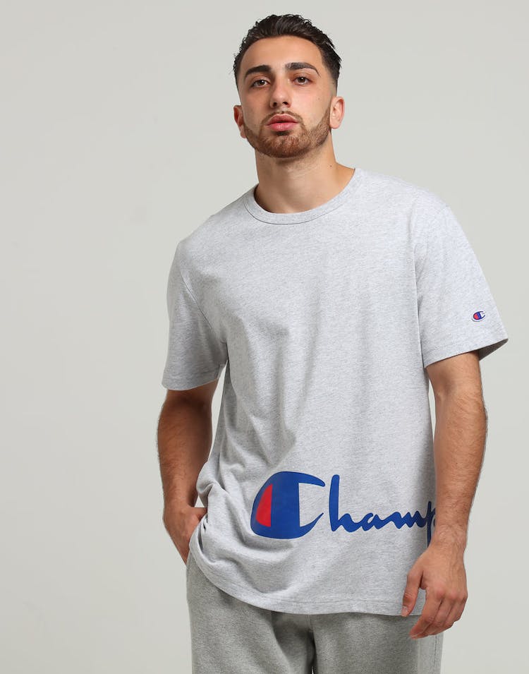 Champion Big Champion Script Tee Grey