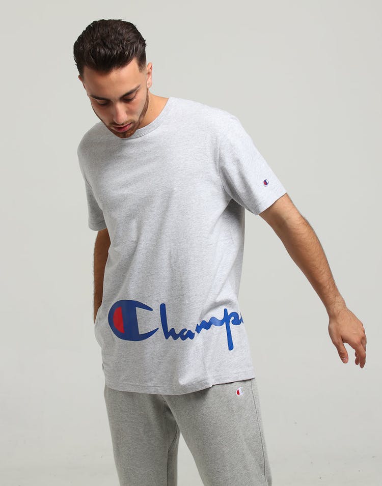 Champion Big Champion Script Tee Grey