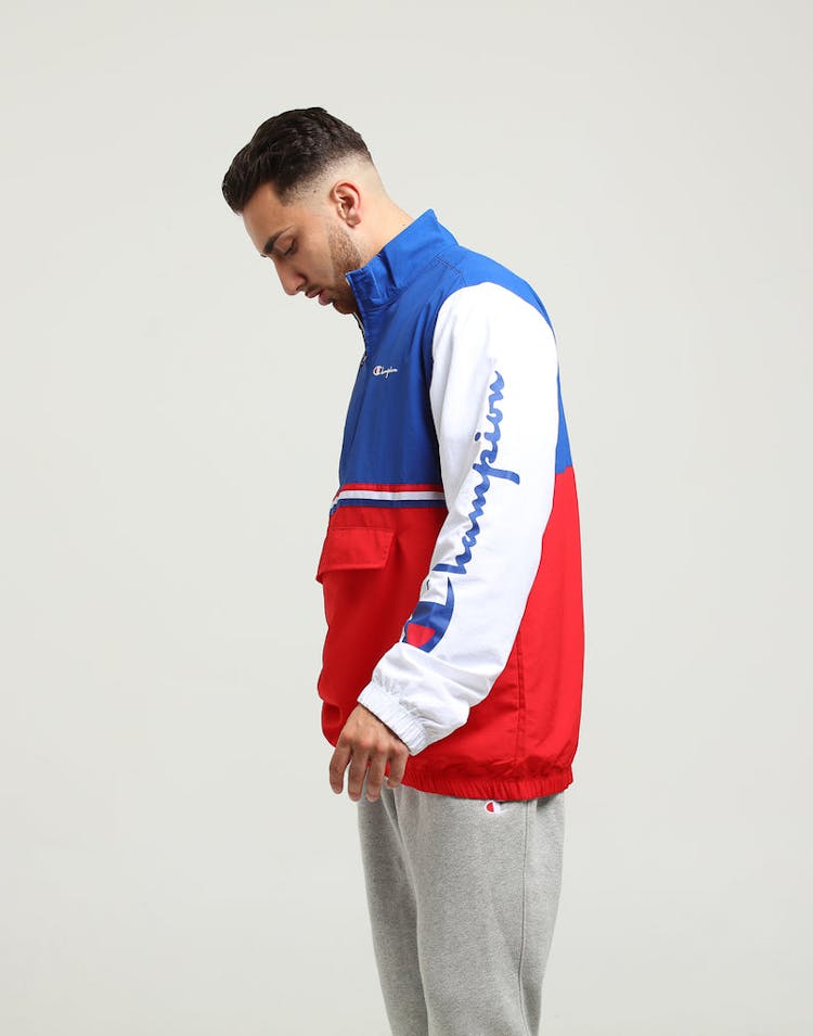 Champion Quarter Zip Light Weight Jacket Red/Blue/White