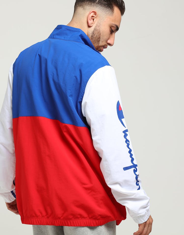 Champion Quarter Zip Light Weight Jacket Red/Blue/White