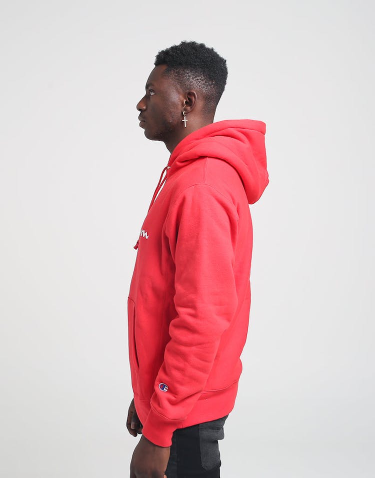 Champion Reverse Weave Embroidered Hood Scarlet