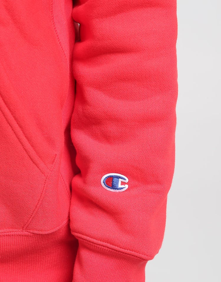 Champion Reverse Weave Embroidered Hood Scarlet