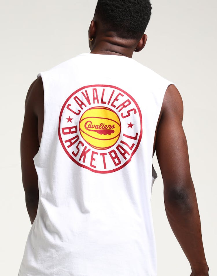 Mitchell & Ness Cleveland Cavaliers Full Circle Logo Muscle White